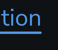 The rounded corner of the underline